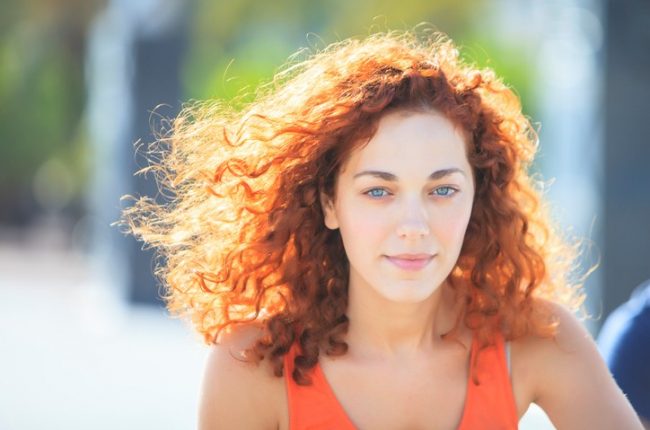 Beautiful red haired woman